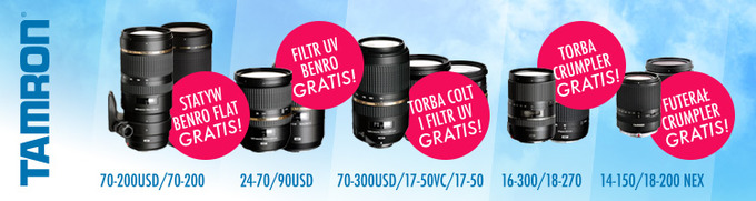 Promocja na obiektywy marki Tamron