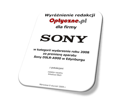 Plebiscyt na Produkt Roku 2008 - wyniki - Podsumowanie Plebiscytu na Produkt Roku 2008 wg Czytelnikw Optyczne.pl