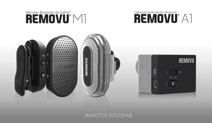 Removu A1+M1 - wodoodporny, bezprzewodowy mikrofon dla GoPro