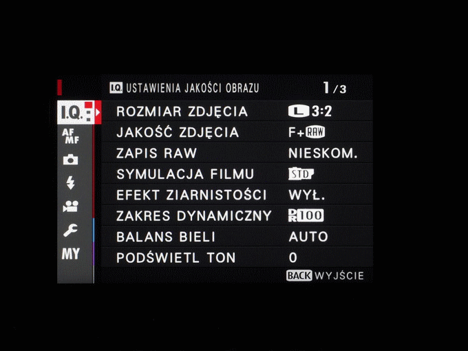 Fujifilm X-Pro2 - pierwsze wraenia  - Ekran, wizjer i menu