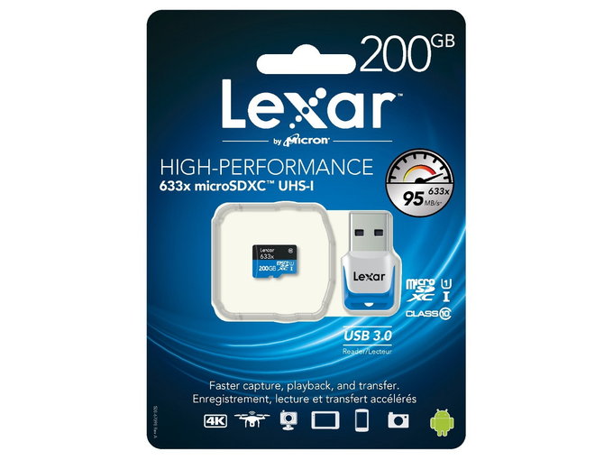 Lexar 200 GB 633x microSDXC UHS-I