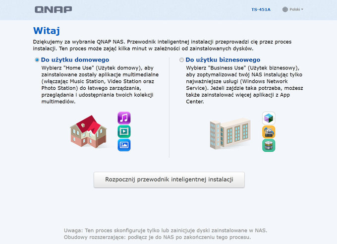 QNAP TS-451A - domowy serwer NAS dla fotografa - Pierwsze kroki