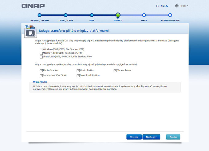 QNAP TS-451A - domowy serwer NAS dla fotografa - Pierwsze kroki