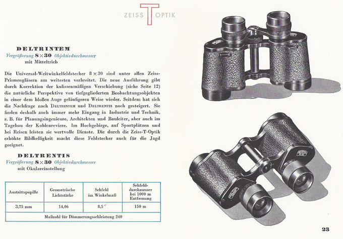 Legendarne lornetki - Carl Zeiss Jena Deltrintem 8x30 - Carl Zeiss Jena Deltrintem 8x30 - 1920-1990