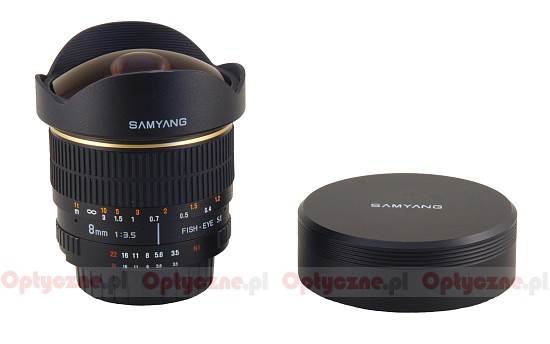 Samyang 8 mm f/3.5 Aspherical IF MC Fish-eye - Budowa i jako wykonania