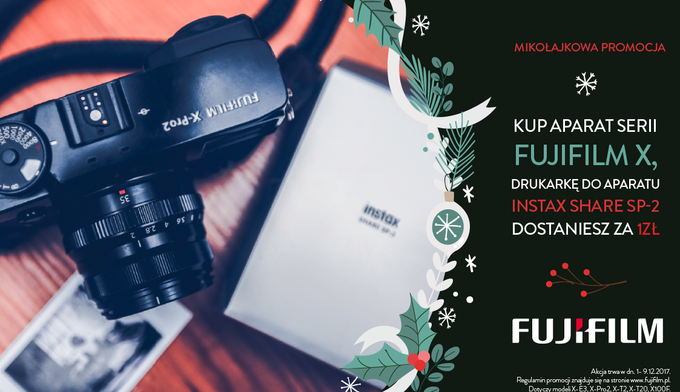Mikoajkowa promocja Fujifilm na instax mini 9 i drukark instax SHARE SP-2