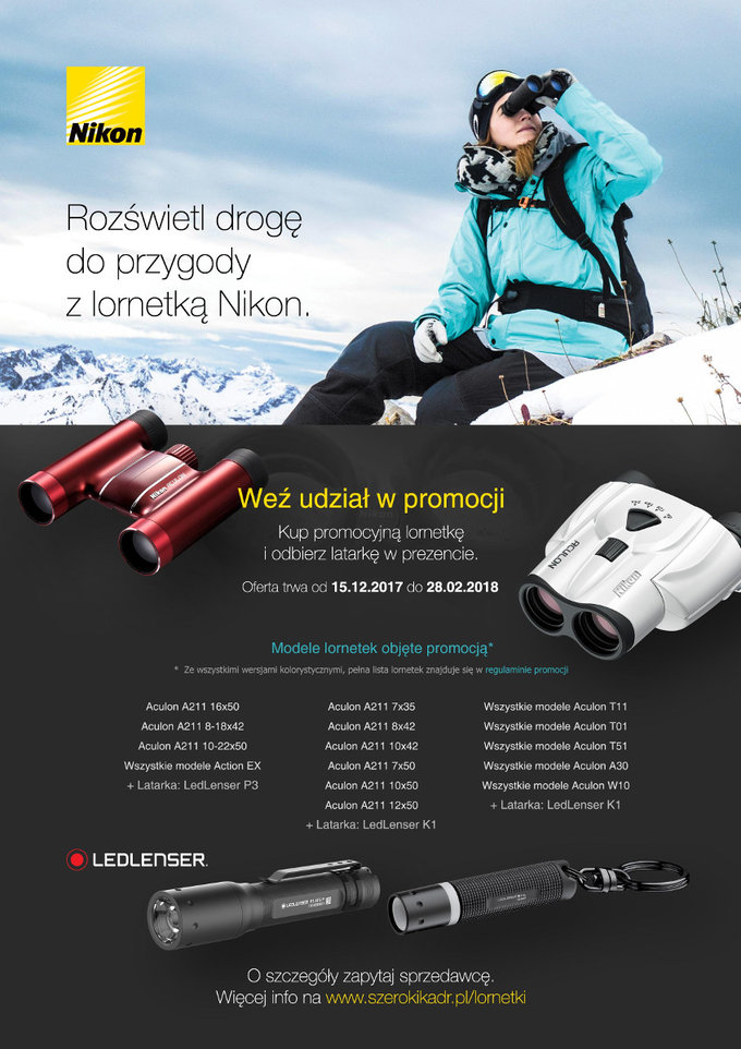 Lornetki Nikon  Aculon i Action EX - gadety w prezencie