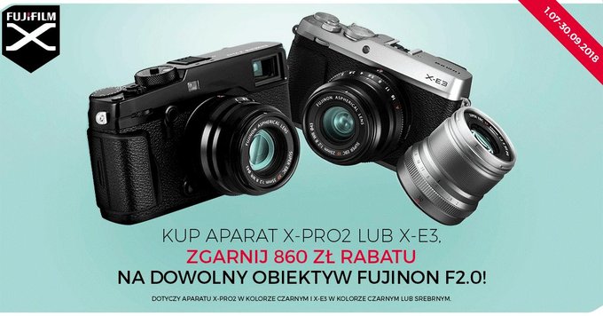 Promocje rabatowe na aparaty Fujifilm X