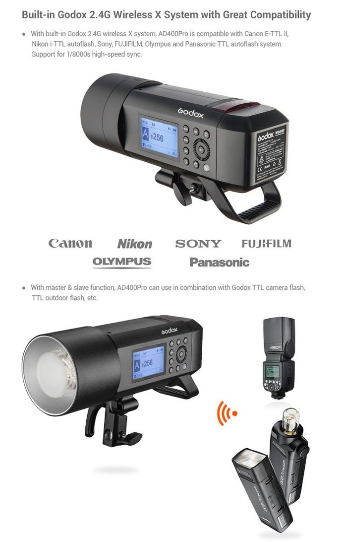 Godox Wistro AD400 Pro - lampa plenerowa z akumulatorem