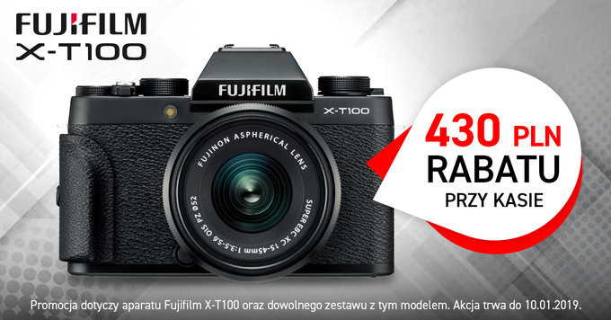 Fujifilm - cashback dla wybranych aparatw i rabat przy zakupie X-T100