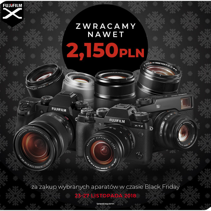 Black Friday w Fujifilm - cashback i rabaty na obiektywy