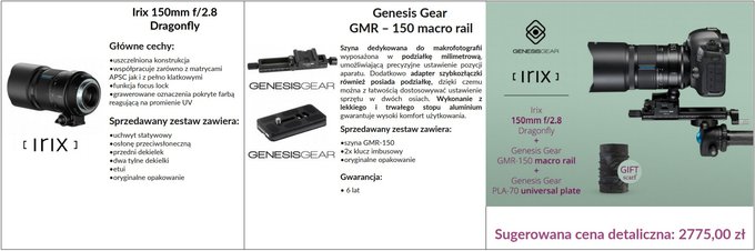 Promocja zestaww Irix i Genesis Gear