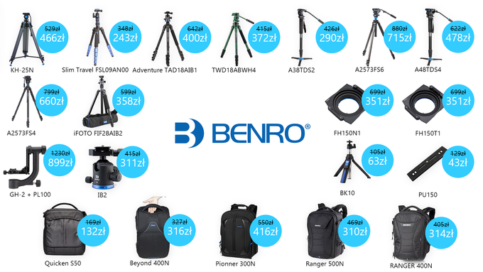 Jesienno zimowa promocja na filtry Kenko, torby i plecaki Tamrac oraz produkty Benro