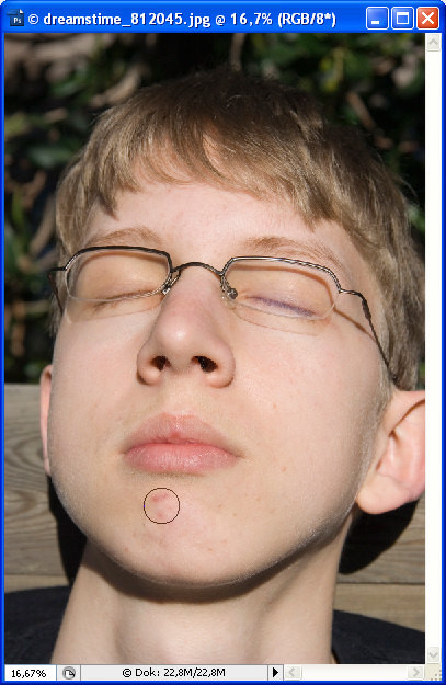 Photoshop CS3 PL - pozbywanie się niechcianych elementów z obrazu - Błyskawiczna korekcja malutkich skaz Photoshop CS3 PL - pozbywanie się niechcianych elementów z obrazu - Błyskawiczna korekcja malutkich skaz