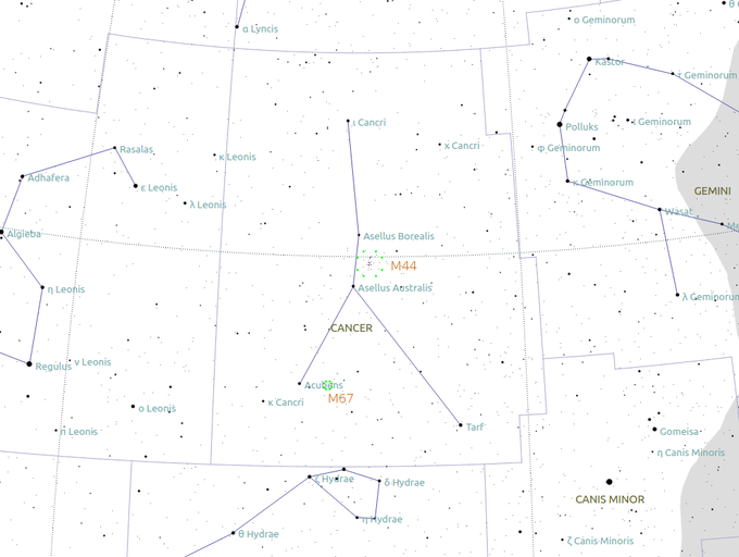 Niebo przez lornetk - M44 i M67 - Rak, bek i najstarsza gromada otwarta