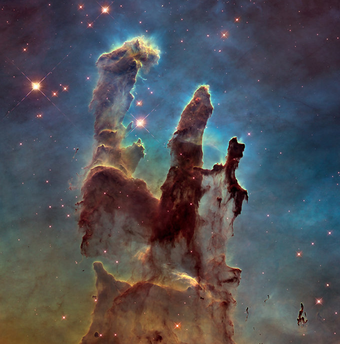 Niebo przez lornetk - M16 czyli Mgawica Orze - Jedno z najsynniejszych zdj Teleskopu Kosmicznego Hubble'a