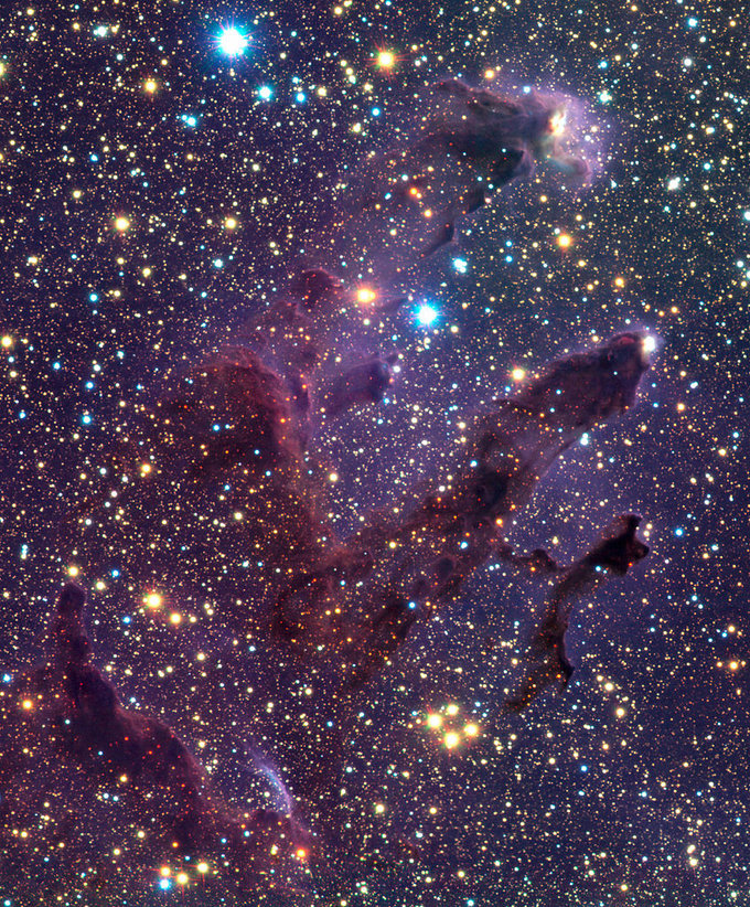 Niebo przez lornetk - M16 czyli Mgawica Orze - Jedno z najsynniejszych zdj Teleskopu Kosmicznego Hubble'a
