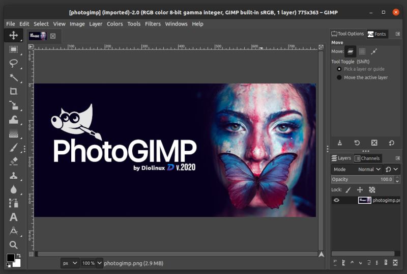 PhotoGIMP - nakładka zmieniająca GIMP-a w Photoshopa - Optyczne.pl