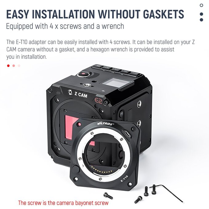 Adapter Viltrox dla kamer Z-Cam E2
