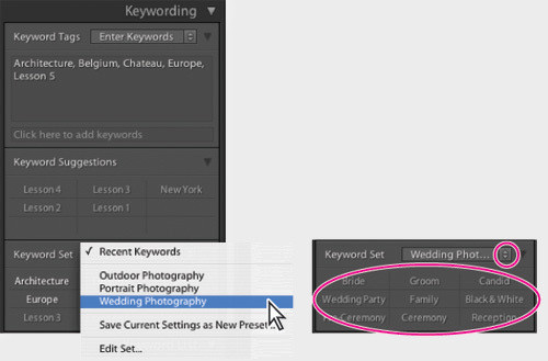 Porzdkowanie i wybieranie zdj w Adobe Lightroom - Dodawanie sw kluczowych