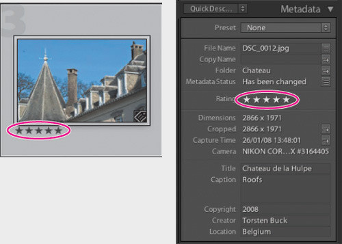 Porzdkowanie i wybieranie zdj w Adobe Lightroom - Dodawanie metadanych