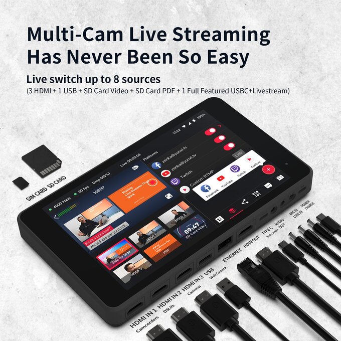 YoloBox Pro Portable Multicam Live Streaming Studio