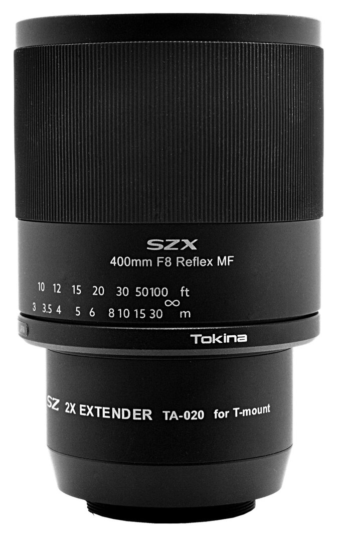 Tokina SZX 400 mm f/8 w zestawie z telekonwerterem