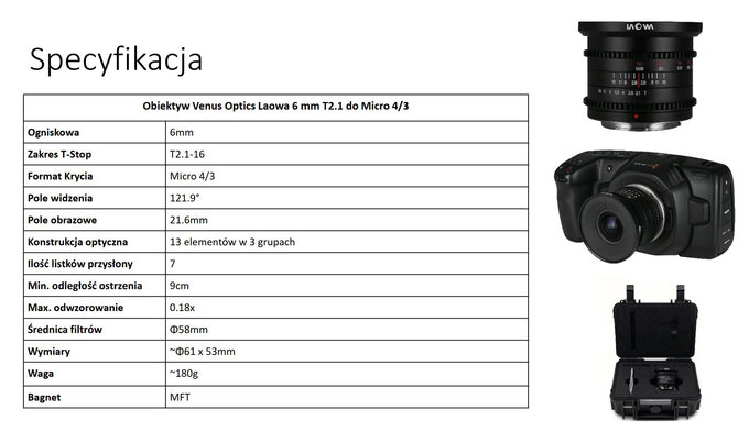 Nowe obiektywy Venus Optics