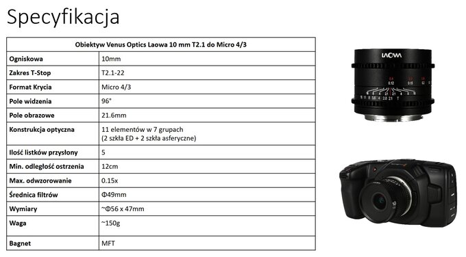 Nowe obiektywy Venus Optics