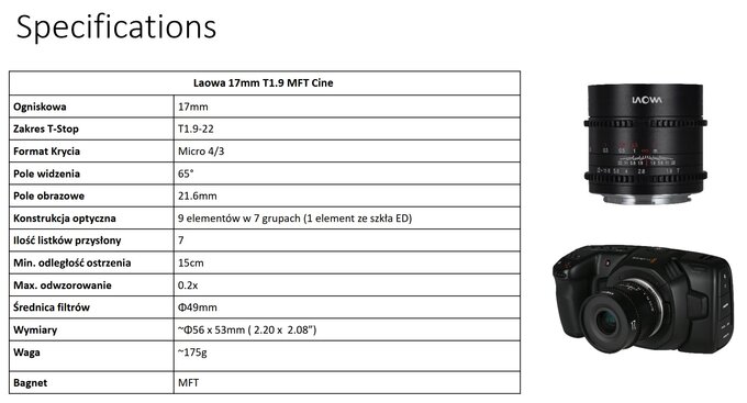 Nowe obiektywy Venus Optics