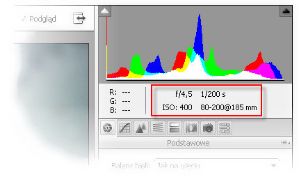 Zaklcia Photoshopa - wywoywanie plikw RAW - Podstawowe informacje o oknie Camera Raw