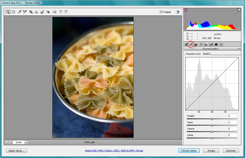 Zaklcia Photoshopa - wywoywanie plikw RAW - Korygowanie kontrastu za pomoc krzywych