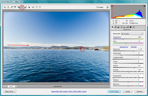 Zaklcia Photoshopa - wywoywanie plikw RAW - Prostowanie obrazw RAW
