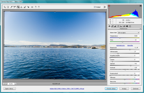Zaklcia Photoshopa - wywoywanie plikw RAW - Prostowanie obrazw RAW