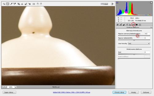 Zaklęcia Photoshopa - wywoływanie plików RAW - Korekcja aberracji chromatycznych Zaklęcia Photoshopa - wywoływanie plików RAW - Korekcja aberracji chromatycznych