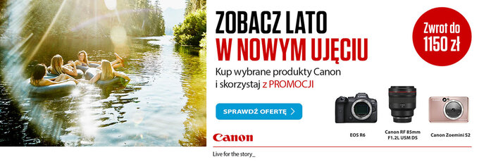 Letnia promocja Canon Cashback w sklepie Fotoforma.pl