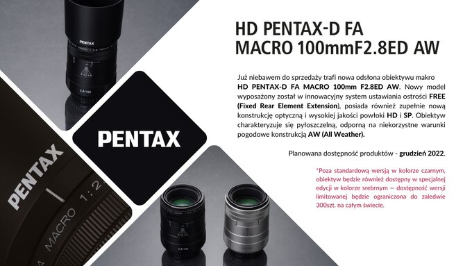 Pentax D HD FA Macro 100 mm f/2.8 ED AW (Aktualizacja)