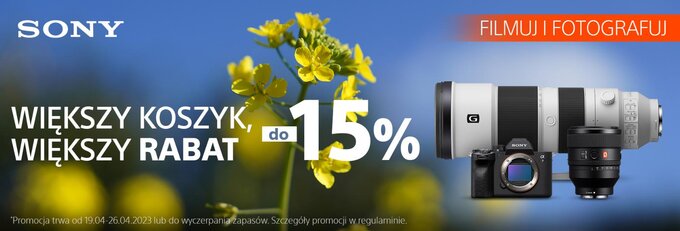 Wikszy koszyk, wikszy rabat - promocja Sony w sklepie Fotoforma