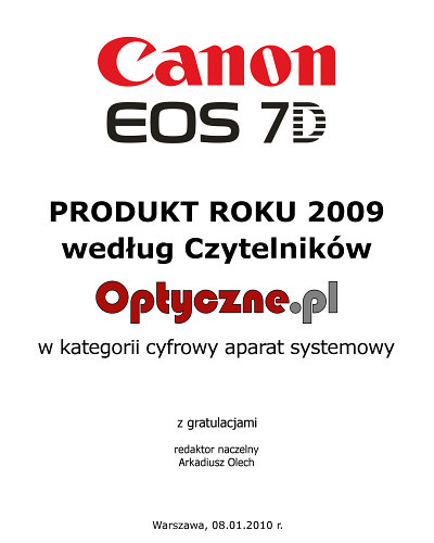 Plebiscyt na Produkt Roku 2009 - wyniki - Podsumowanie Plebiscytu na Produkt Roku 2009 wg Czytelnikw Optyczne.pl