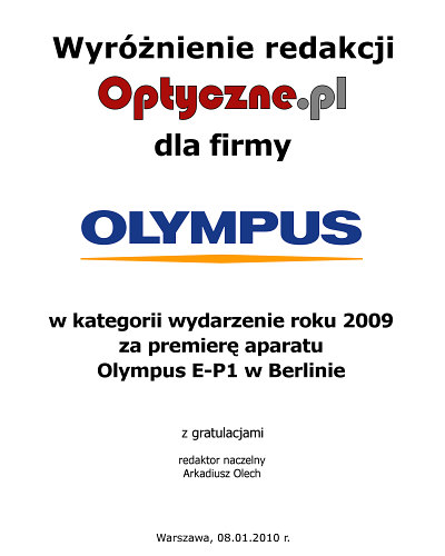 Plebiscyt na Produkt Roku 2009 - wyniki - Podsumowanie Plebiscytu na Produkt Roku 2009 wg Czytelnikw Optyczne.pl