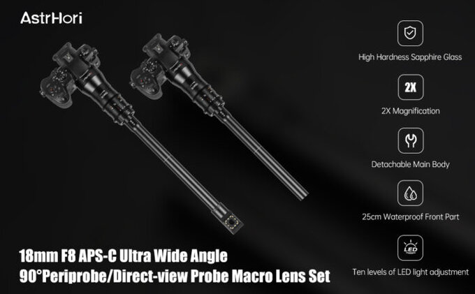 AstrHori 18 mm f/8 Periscope Probe 2x Macro z kątową końcówką