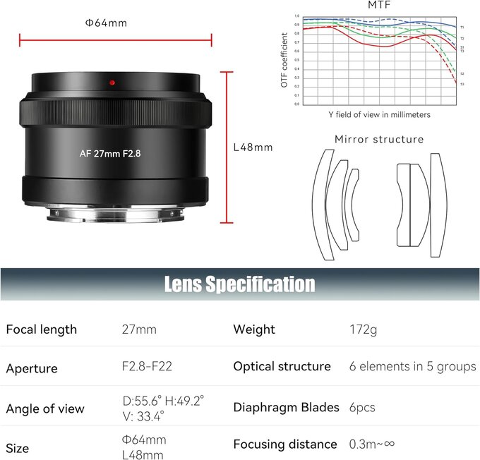 7Artisans AF 27 mm f/2.8