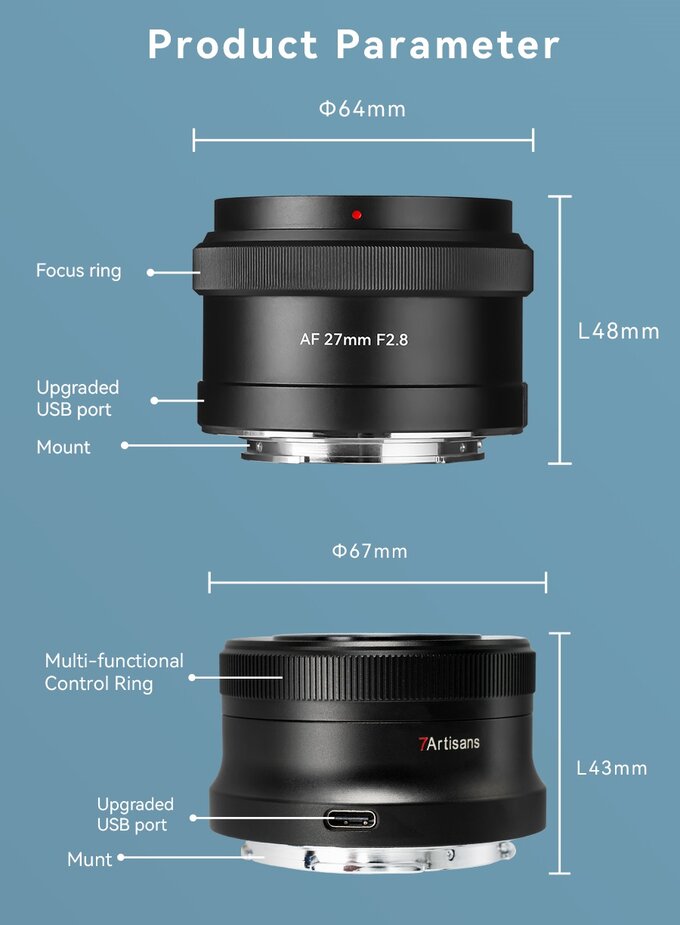 7Artisans AF 27 mm f/2.8 z nowym mocowaniem