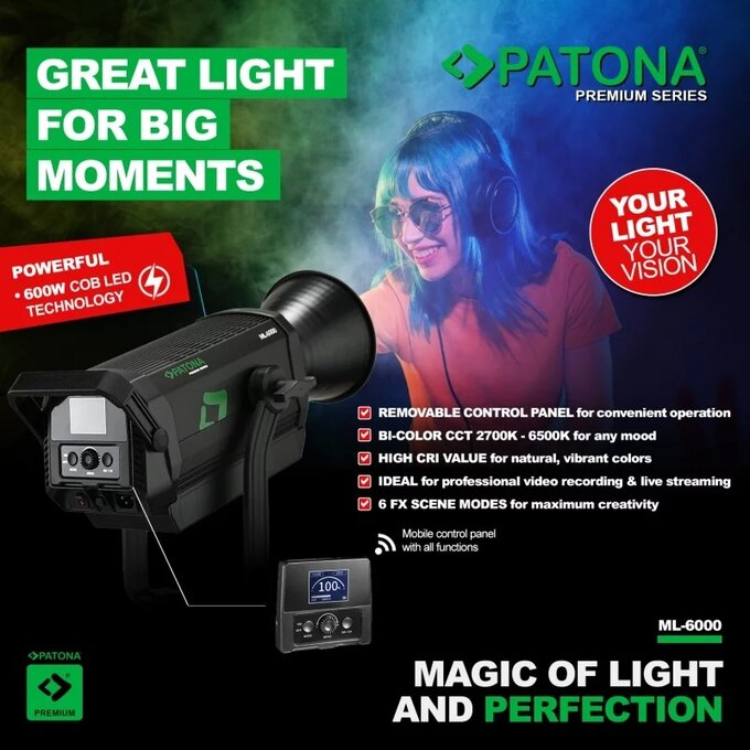 Patona Premium LED 600W COB ML-6000