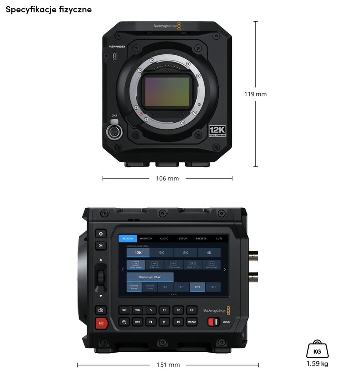 Blackmagic Design Pyxis 12K - test kamery - Budowa i ergonomia