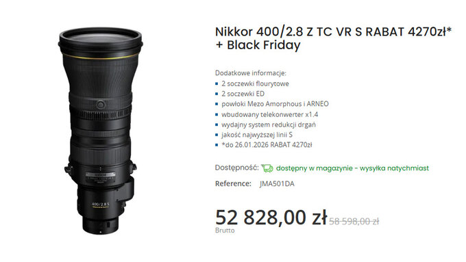 Promocja na teleobiektywy w e-oko.pl