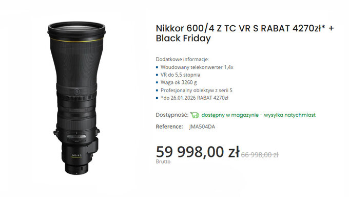 Promocja na teleobiektywy w e-oko.pl