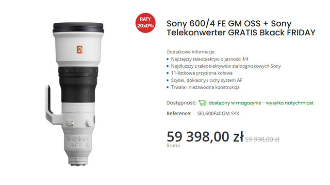 Promocja na teleobiektywy w e-oko.pl