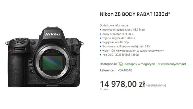 Zimowy rabat Nikon - ostatnie dni promocji w e-oko