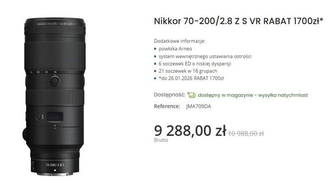 Zimowy rabat Nikon - ostatnie dni promocji w e-oko